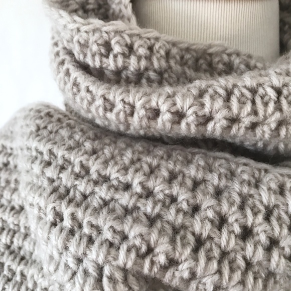 Hand Crafted Crocheted Grey Scarf & Cozy Socks - Proceeds To Charity - Picture 3 of 9